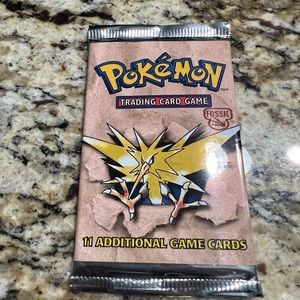 Last one!! - 1 AUTHENTIC Pokemon Fossil Set Booster Pack SEALED 1999 - Zapdos